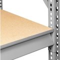 Tennsco Tennsco Extra Shelf Level for Bulk Storage Rack - 48"W x 24"D - Wood Deck - Medium Gray BU-4824P-MGY